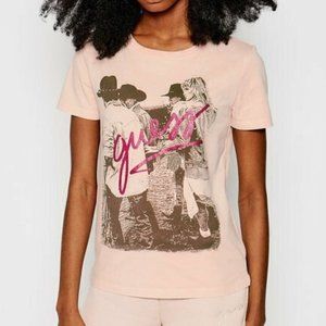 Guess Paula Short Sleeve T-Shirt L Cowboy New